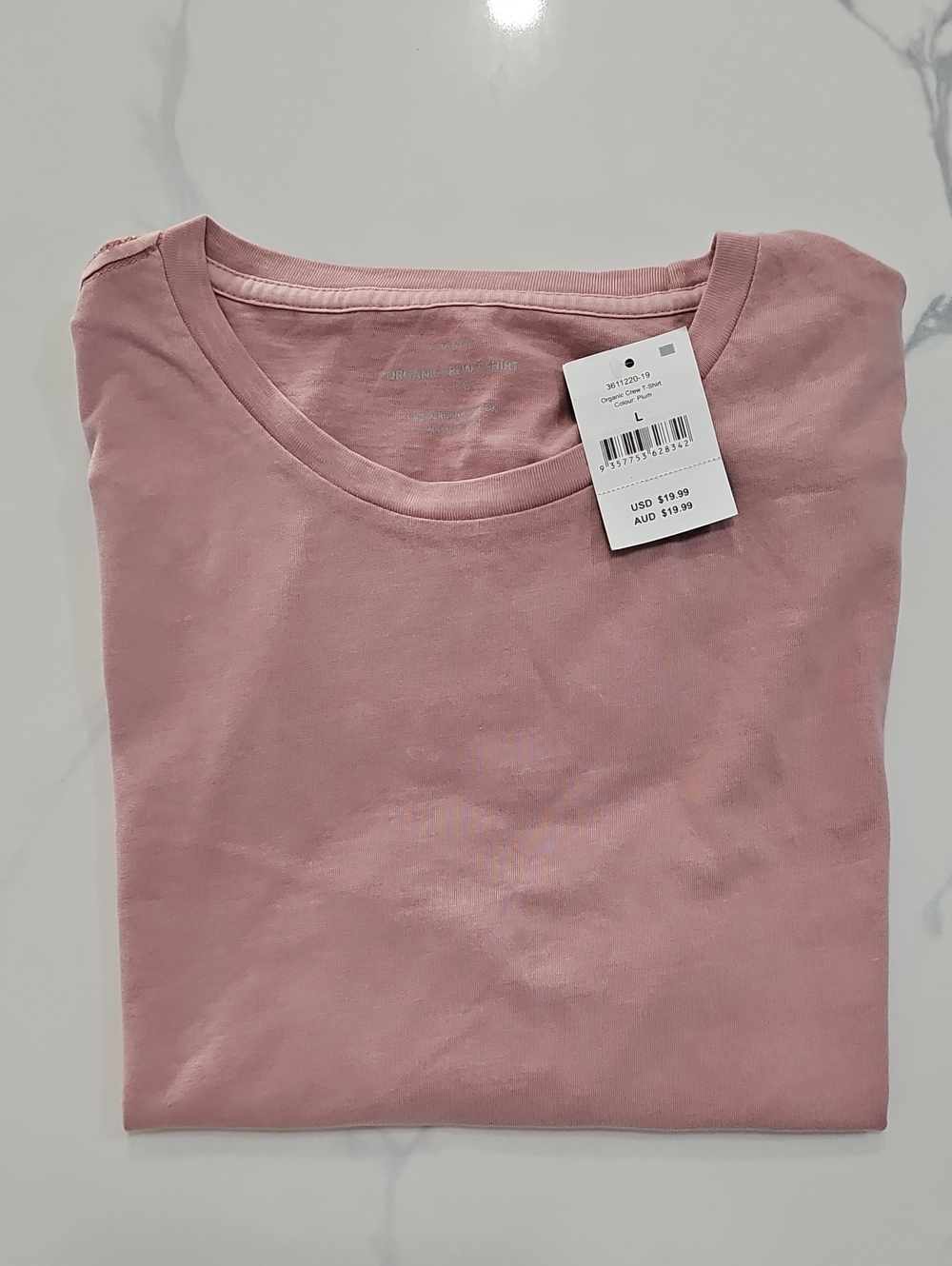 Cotton On Men's Crew Neck Tee - Dusty Rose
